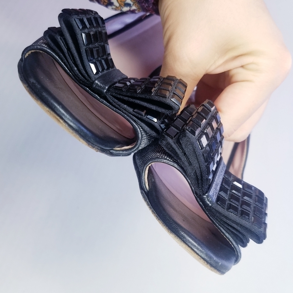 Kate Spade | Kitten Heel Black Bow,‎ size 8.5 - Picture 3 of 9